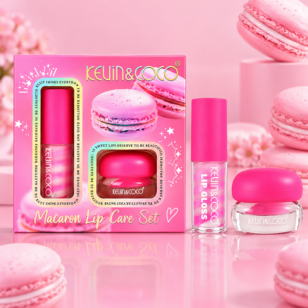 💄 Coffret Soin des Lèvres Macaron Bicolore