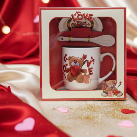 (Précommande) Coffrets Cadeaux Céramique Premium – Mug, Soucoupe et Cuillère