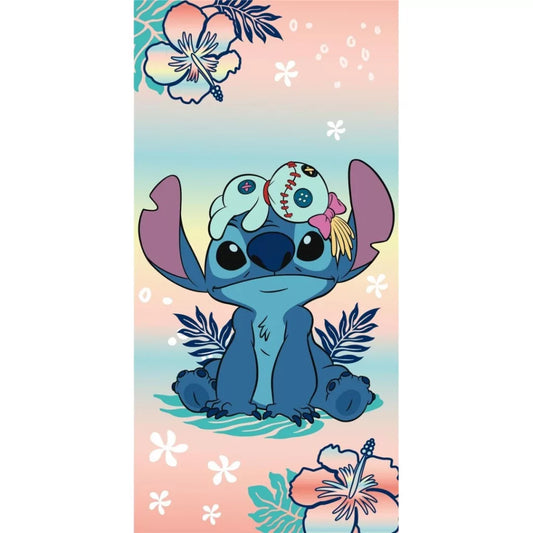 Serviette de plage Stitch 70x140cm (Séchage rapide)