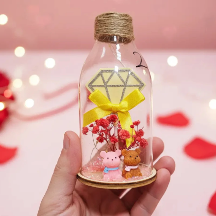 (Précommande) 🐻 Sous Bouteille Lumineux COUPLE OURSON