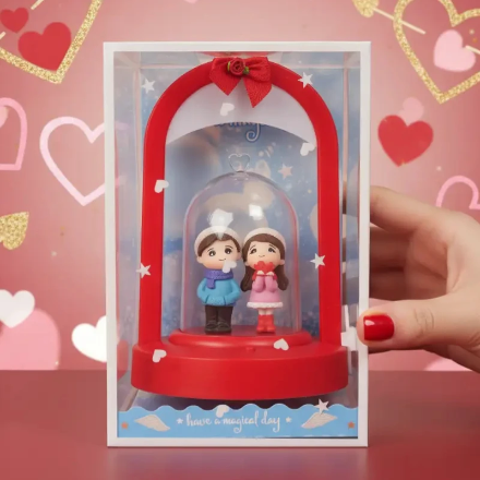 (Précommande) Sous cloche Lumineux Couple Romantique Grand format