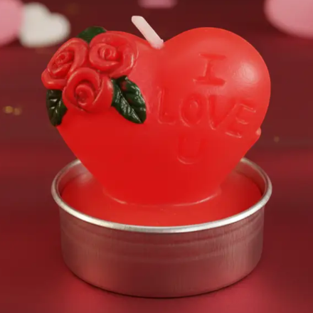 (Précommande) Petites Bougies Cœurs “Bouquet de Roses”