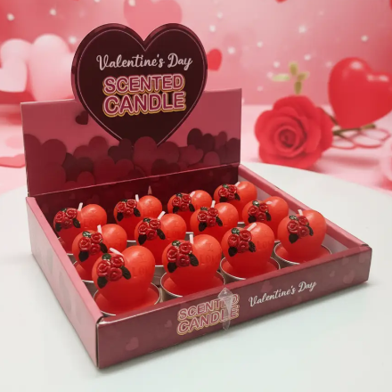 (Précommande) Petites Bougies Cœurs “Bouquet de Roses”