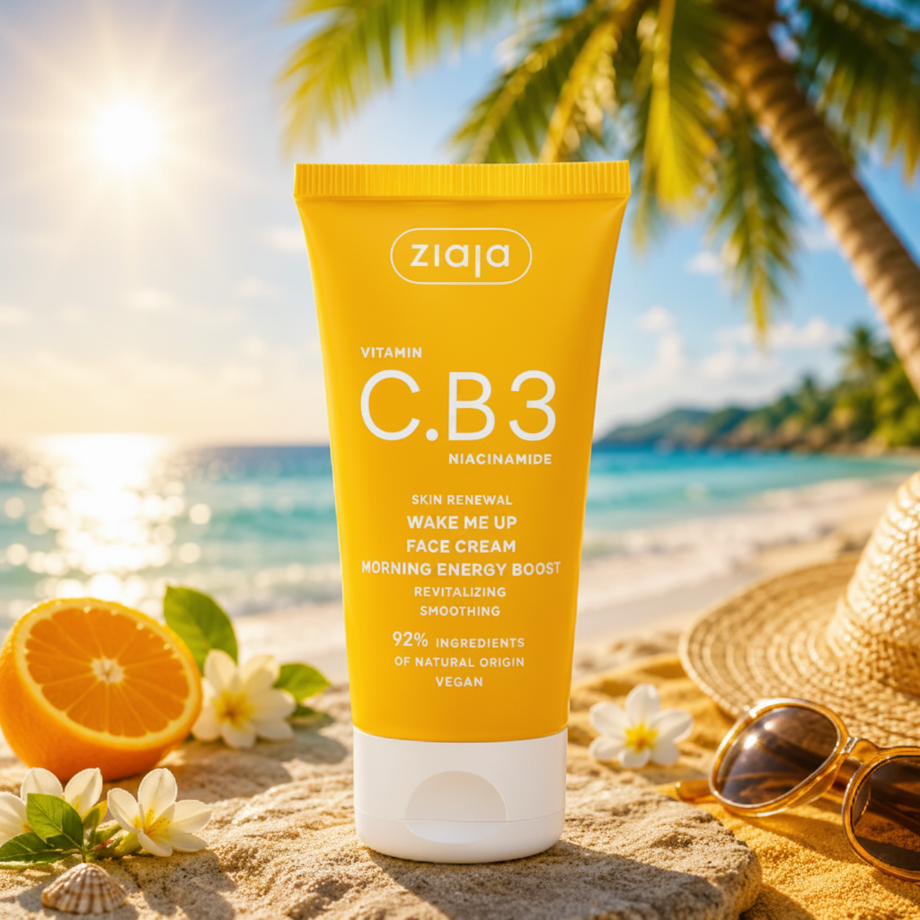 🍊✨ Crème de Jour Wake Me Up Vitamine C + Vitamine B3 (Niacinamide) Ziaja ✨🍊
