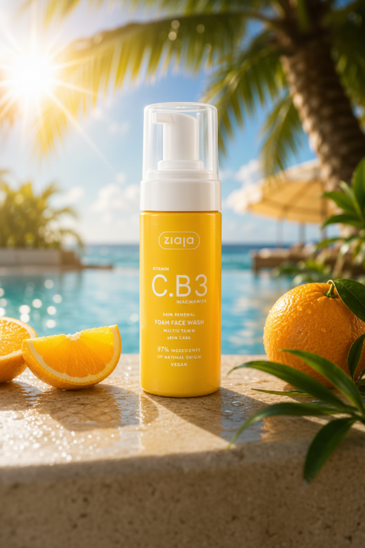 🍊🫧 Mousse Nettoyante Visage Vitamine C + Vitamine B3 (Niacinamide) Ziaja 🫧🍊