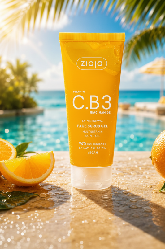 🍊✨ Gel Gommant Visage Vitamine C + Vitamine B3 (Niacinamide) Ziaja ✨🍊