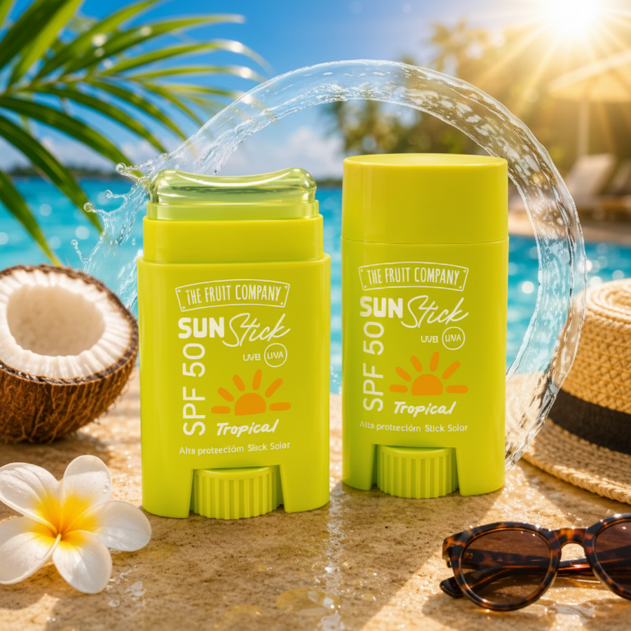 🌴☀️ Stick Solaire Invisible SPF 50 Tropical – The Fruit Company 🏖️🍍