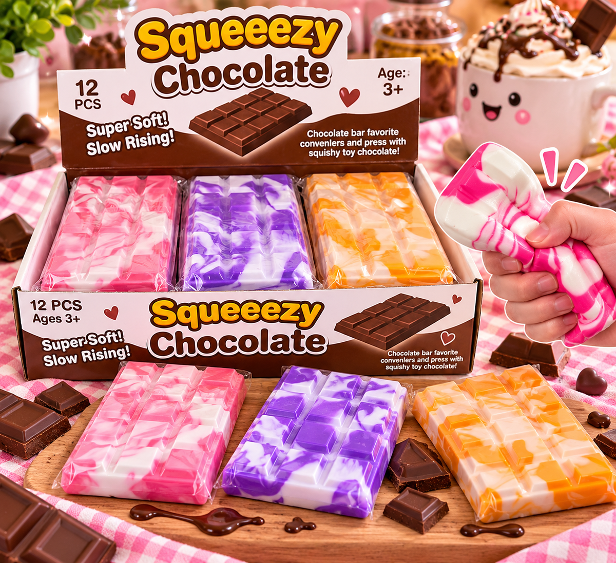 🍫 Tablette de Chocolat Squishy Slow Rising 🍫