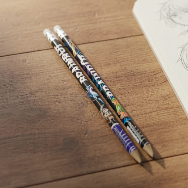 Crayon graphite HB Brainrot Squad avec gomme