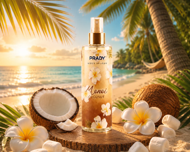 🥥🌴 Brume Corps & Cheveux Monoï Coco Prady – 250 ml