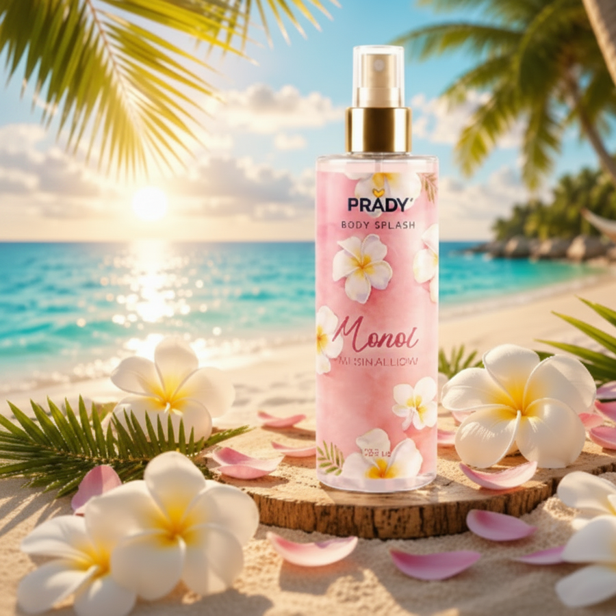 🍬🌺 Brume Corps & Cheveux Monoï Marshmallow Prady – 250 ml