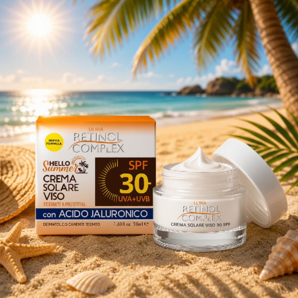 🧴 Crème Solaire Visage SPF 30 à l'Acide Hyaluronique 50 ml