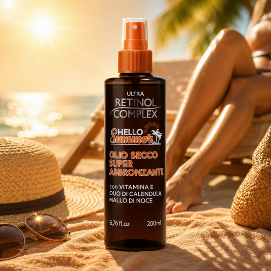 Huile Sèche Ultra Bronzante "Hello Summer" 200ml - Retinol Complex