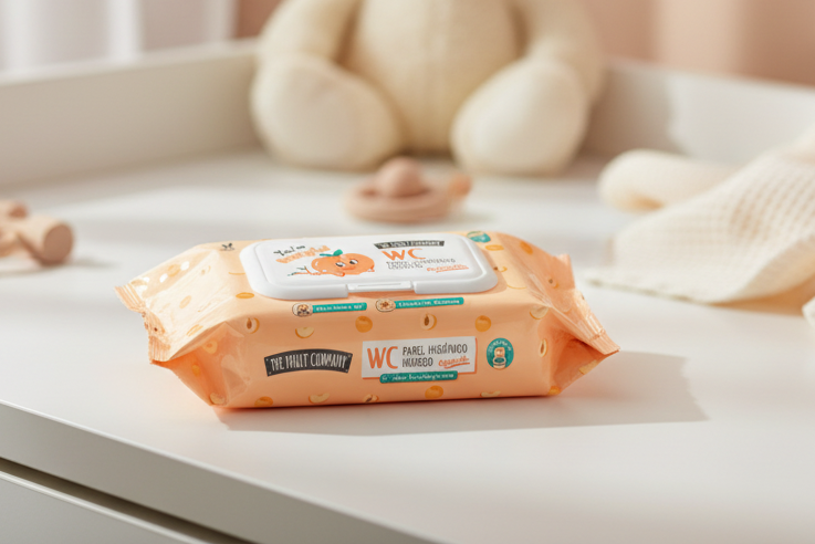 (Précommande) Papier toilette humide 60 lingettes pêche par paquet – Taille XL
