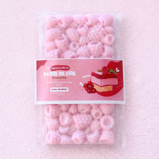 (Précommande) Barre de cire fondante fruits GATEAU DE FRAMBOISE