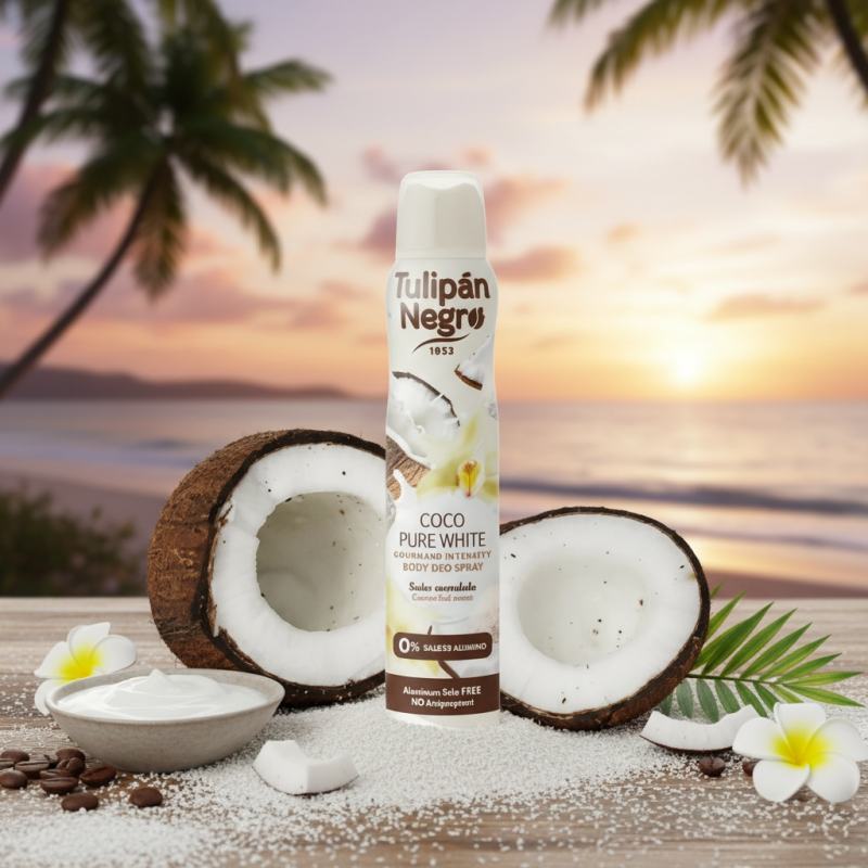 Déodorant Spray Tulipan Negro Coco White pure 200ml