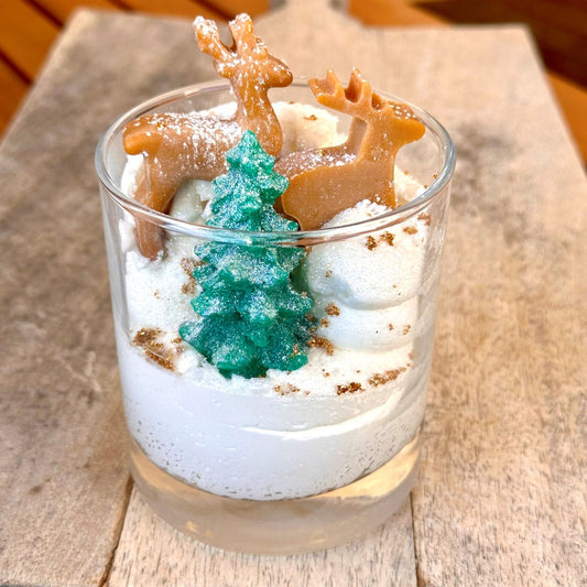 (Précommande) Bougie grand verre cerfs FLEURS DES MONTAGNES 170g