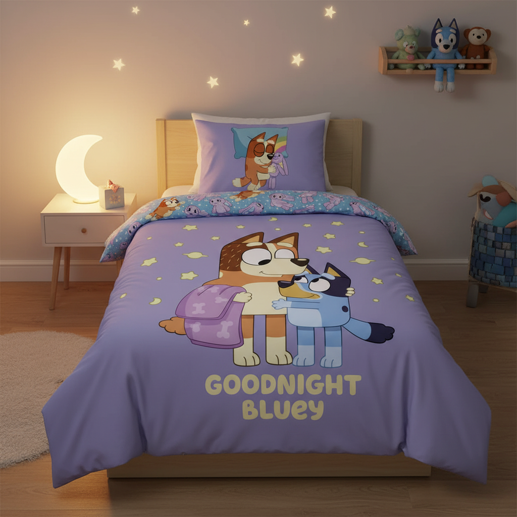 (Précommande) Parure de lit bébé Bluey