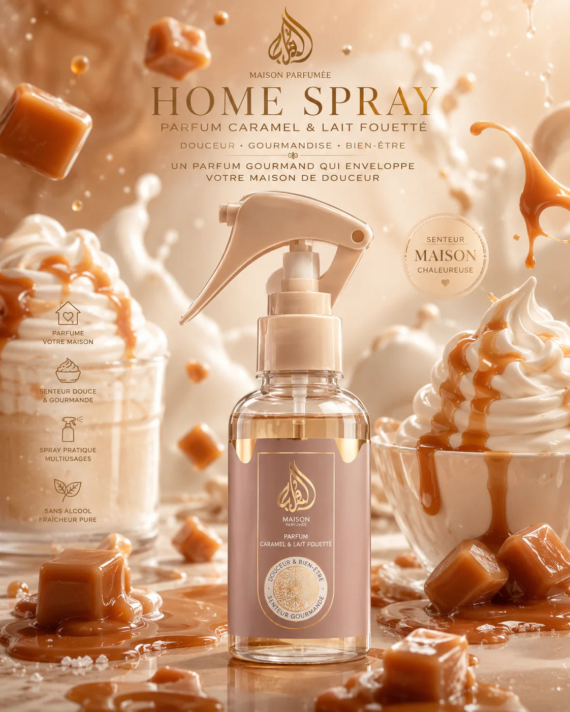 🍮 Air Fraîcheur Maison & Tissus Gourmand D’Donna – 120 ml