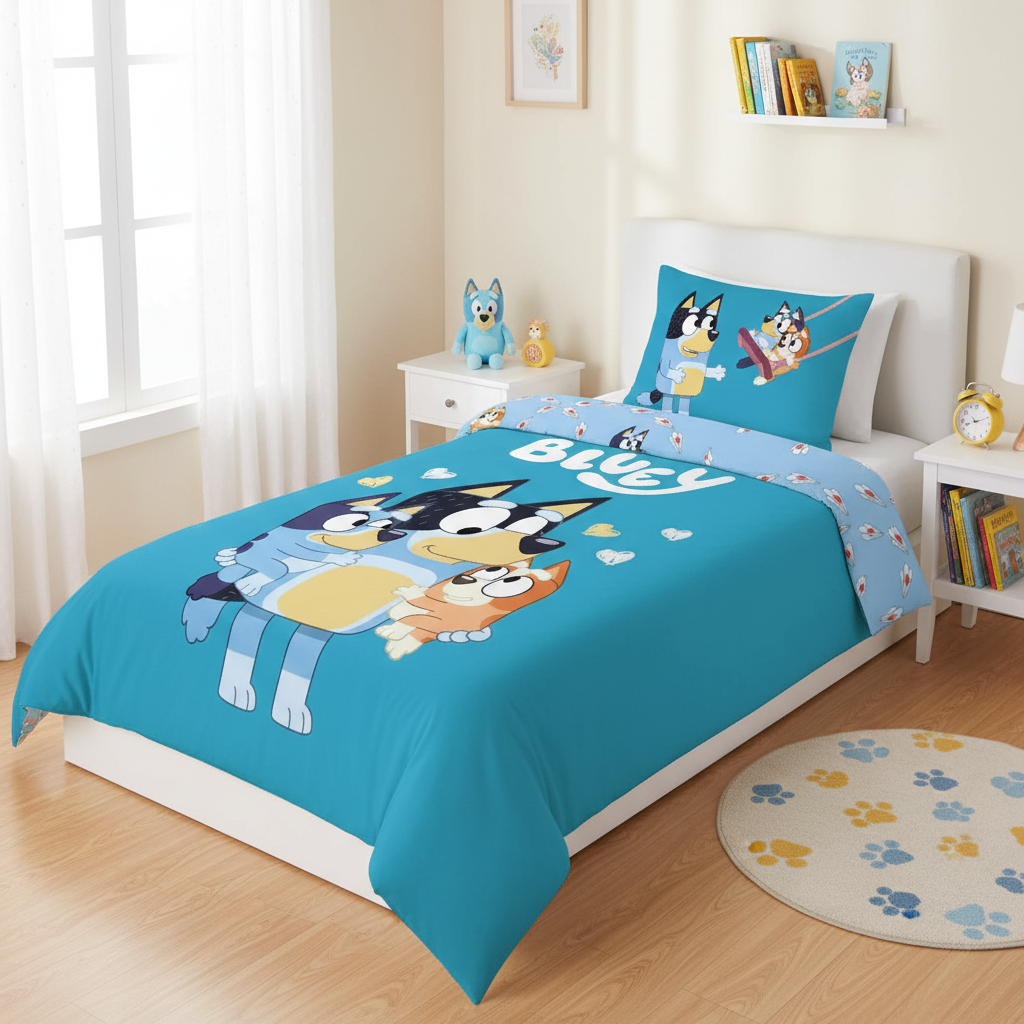 (Précommande) Parure de lit bébé Bluey