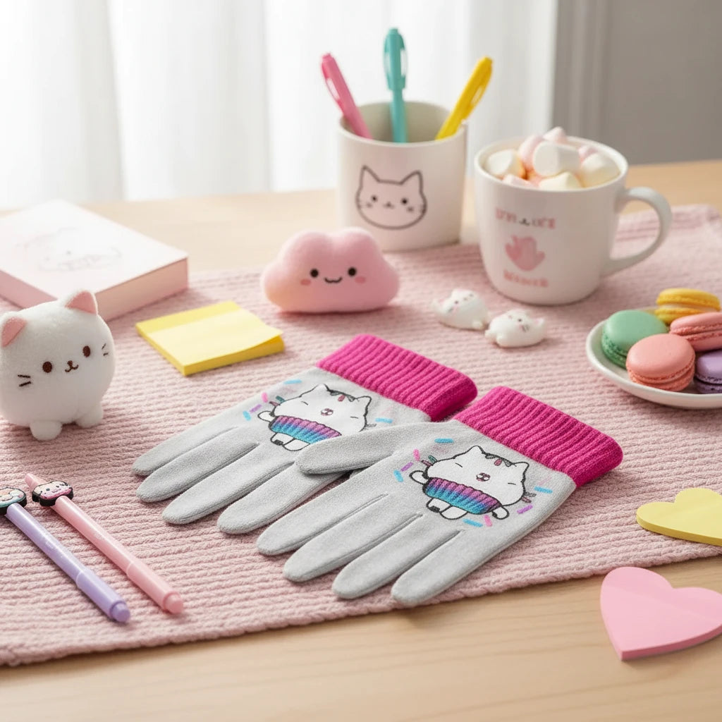 (Précommande) Gants gris pour enfants Gabby