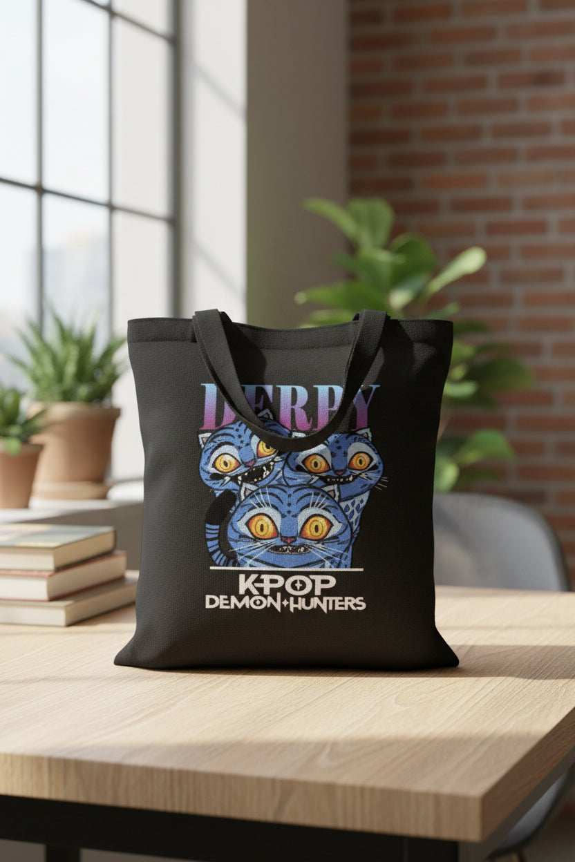 (Précommande) Sac shopping Kpop Demon Hunters Derpy, cabas 41 cm