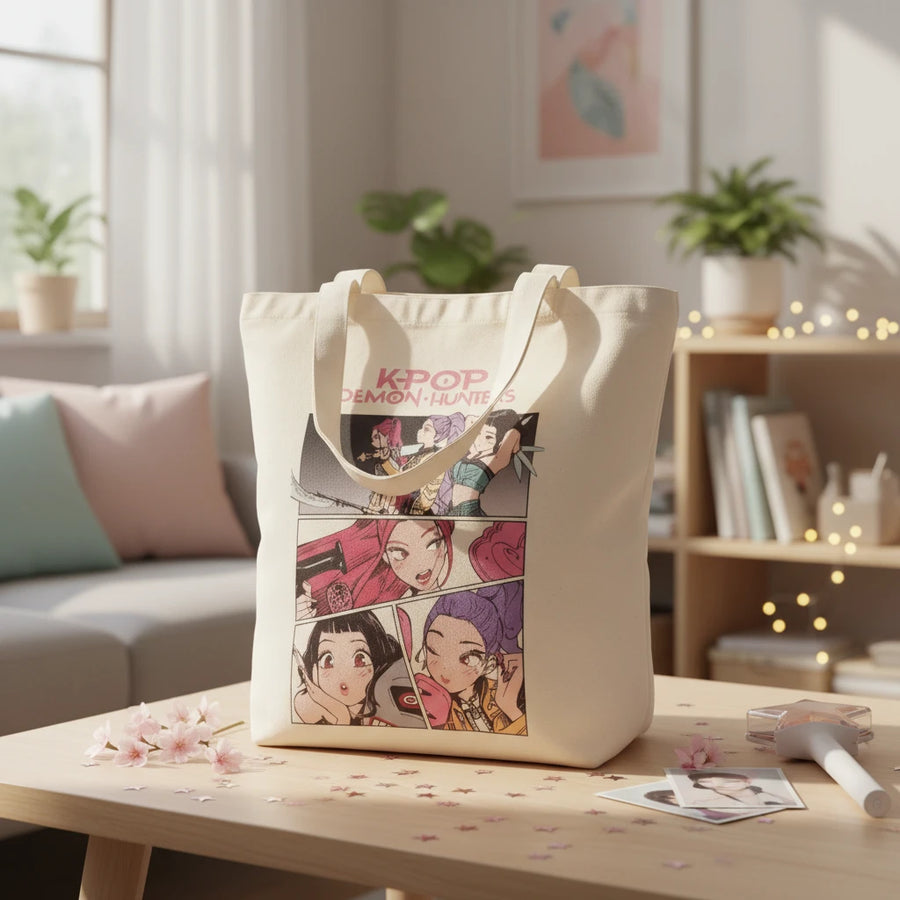 (Précommande) Sac de courses K-pop Demon Hunters Comics 41 cm