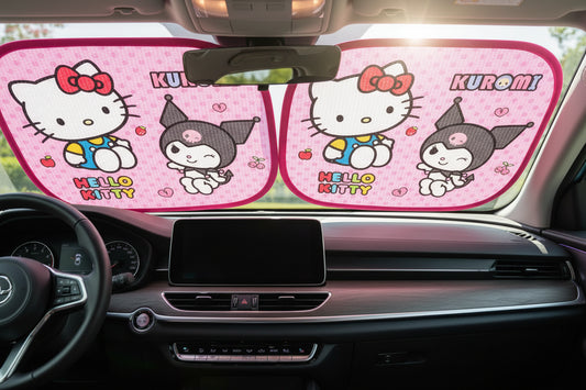 (Précommande) Pare-soleil Hello Kitty Kuromi pour fenêtre, lot de 2