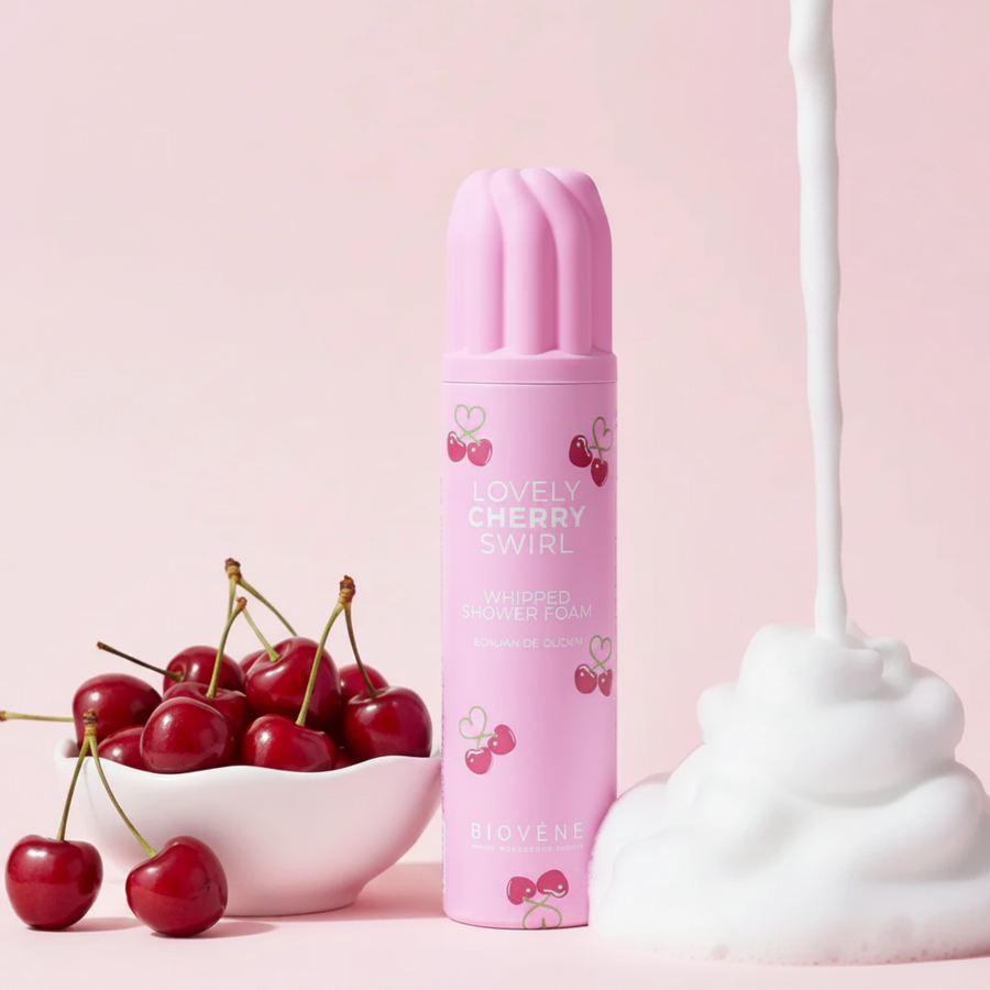 🍒🍦 Mousse de douche chantilly - Joli tourbillon de cerise (250ml)