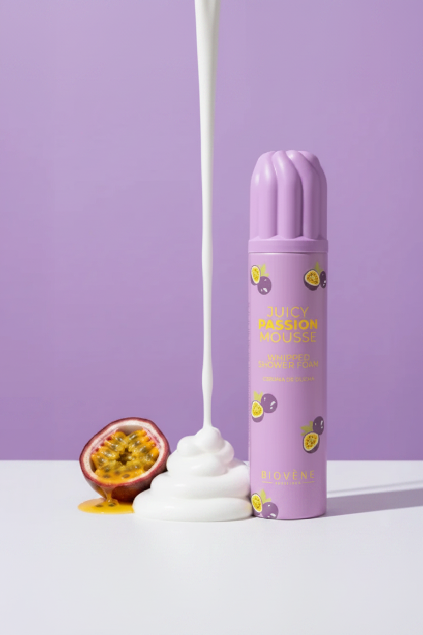 💜🍹 Mousse de douche chantilly - Fruit de la passion (250ml)