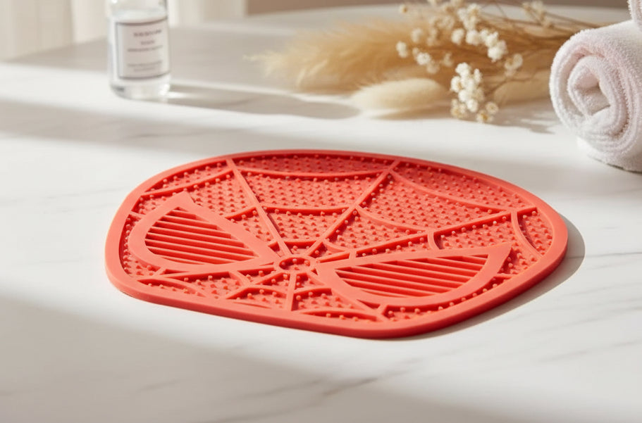 (Précommande) Tapis d’alimentation en silicone rouge Spiderman 21 cm