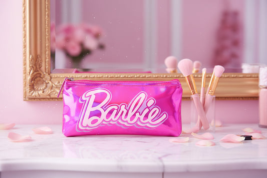 (Précommande) Trousse de toilette Barbie irisée pour enfants, étui à crayons