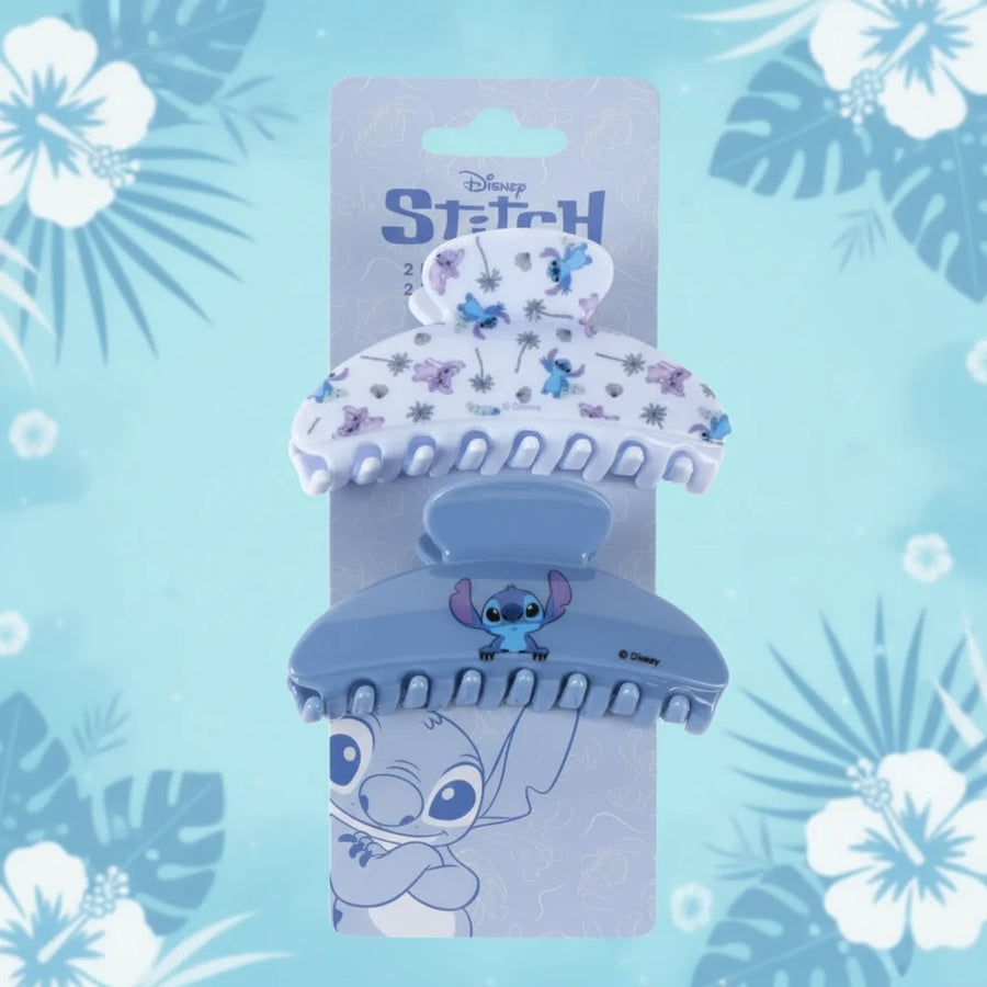 Ensemble de 2 pinces à cheveux bleues Stitch