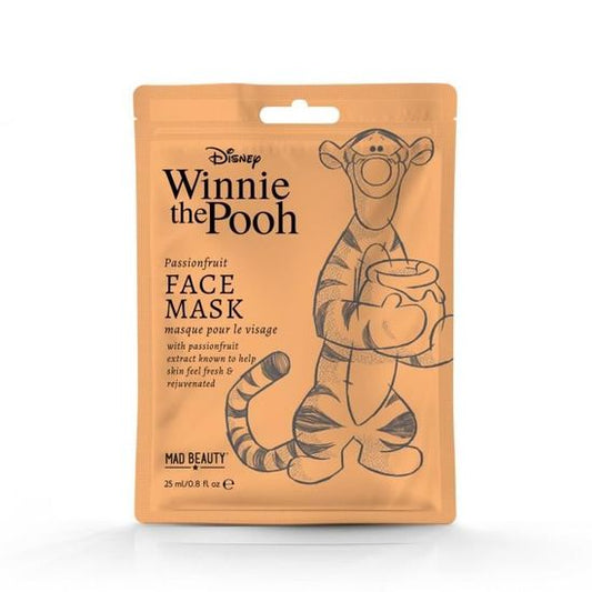 Masque Tissu Visage Disney Winnie l’Ourson – Fruit de la Passion 🧡🍑