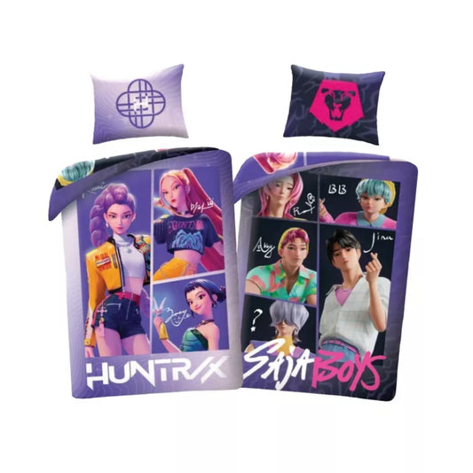 (Précommande) Parure de lit réversible Kpop Demon Hunters Saja Boys 1 personne
