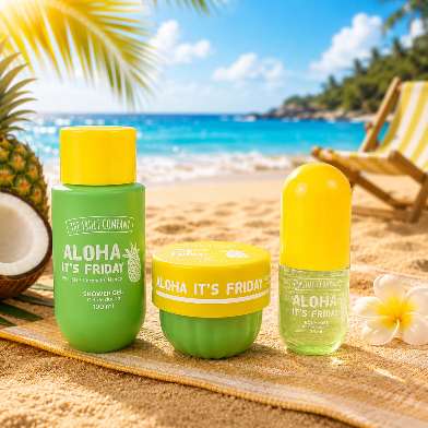 🌺 Sacoche de voyage The Fruit Company – Aloha It’s Friday ☀️ Vanille • Ananas • Coco