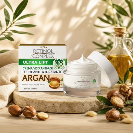🌿✨ Crème Visage Ultra Lift à l’Huile d’Argan BIO Retinol Complex 50 ml