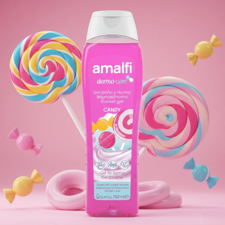 (Précommande) Gel Bain et Douche Sucette Amalfi Dermo Care – Format Familial 750ml