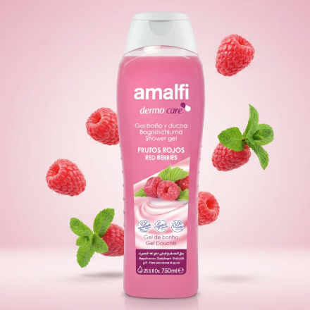 (Précommande) Gel Bain et Douche à la Framboise Amalfi Dermo Care – Format Familial 750ml