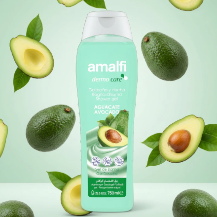 (Précommande) Gel Bain et Douche à l’Avocat Amalfi Dermo Care – Format Familial 750ml