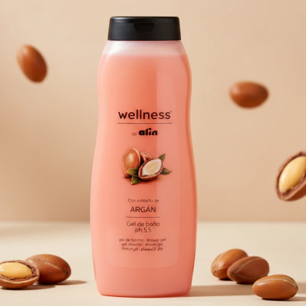 (Précommande) Gel Douche & Bain WELLNESS – Format Généreux 750ML à l’Argan PH5.5