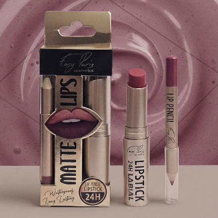 (Précommande) Kits Duo Lèvres : Rouge à Lèvres Mat & Crayon – Easy Paris
