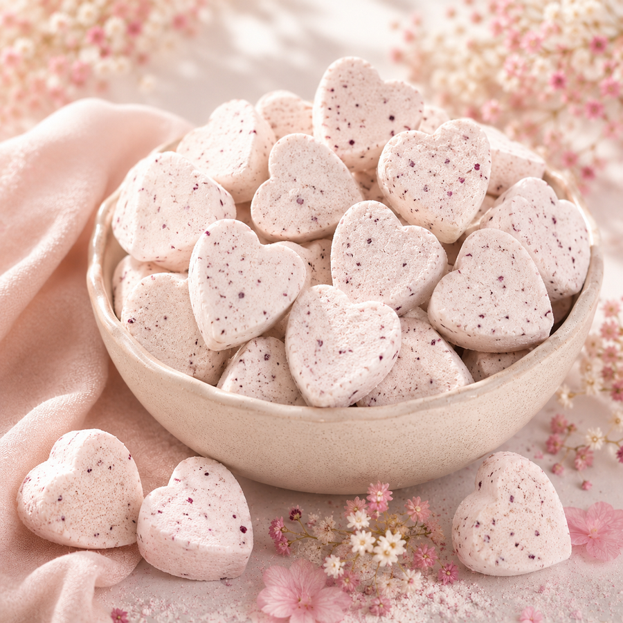 💖 Mini-Cœurs Effervescents Bicolores “Love” 💖 (à l’unité)