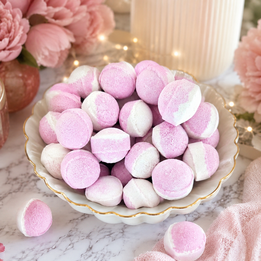 🍒 Mini-billes effervescentes bicolores – Parfum Cerise 🍒 (à l’unité)