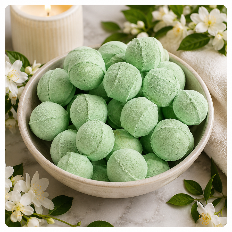 🌸 Mini-billes effervescentes – Parfum Jasmin 🌸 (à l’unité)