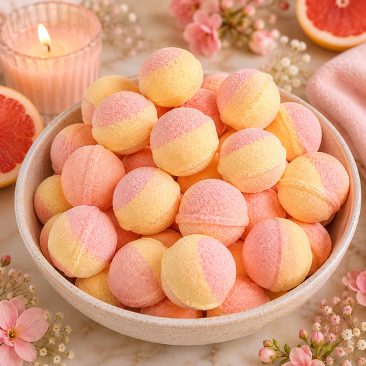 ☀️ Mini-billes effervescentes bicolores – Parfum Summer Fruit ☀️(à l’unité)
