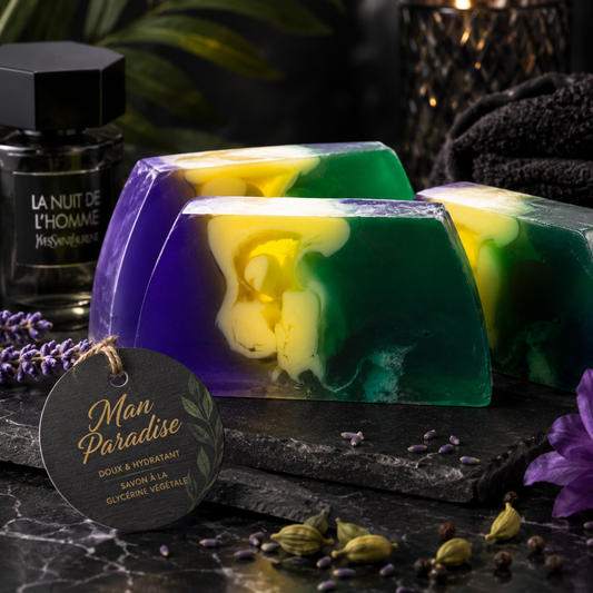 💜💚 Savon à la Glycérine Végétale – Man Paradise 💚💜(La nuit de l’homme YSL)