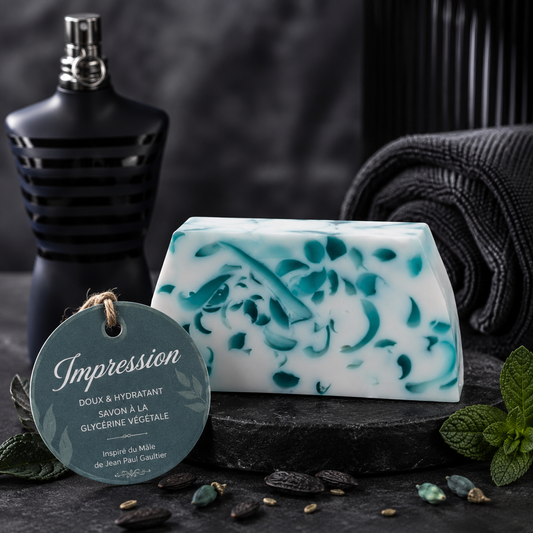 💙 Savon à la Glycérine Végétale – Impression💙 (Le Mâle de JPG)