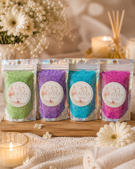 Pochettes de sels de bain moussants (dupe senteurs aux choix) 150g