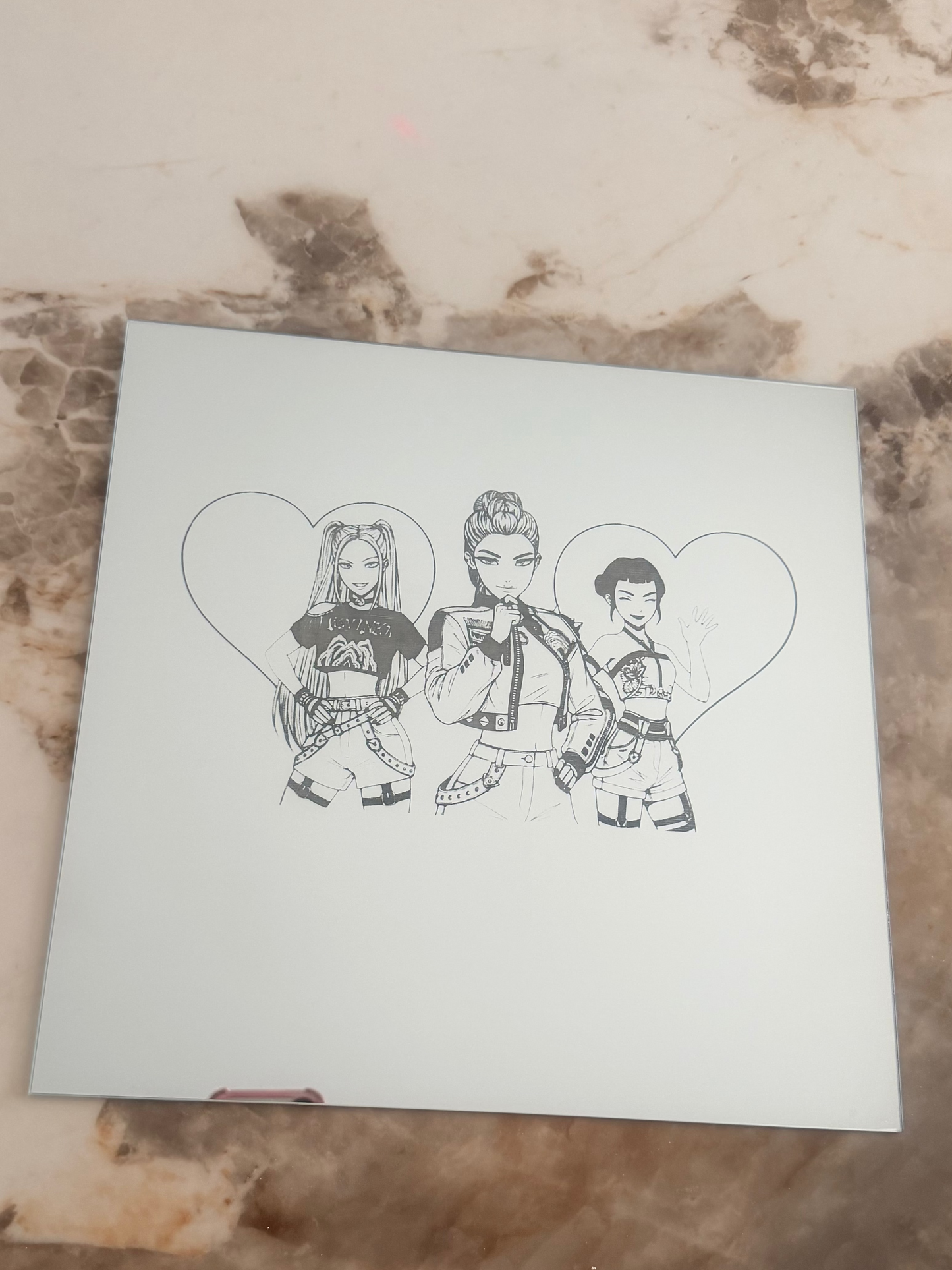 Gravure miroir Kpop Démon Hunters